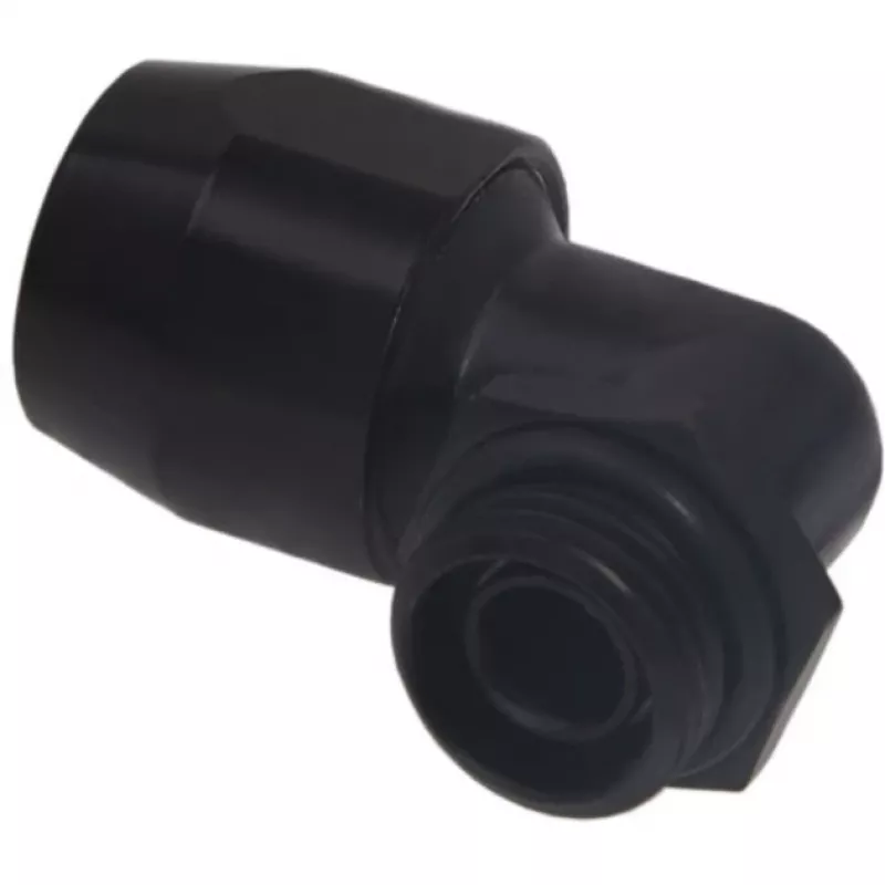 Alphacool HF skrutkovacia armatúra TPV kov - 90° otočná 12,7/7,6 mm - čierna (17455)