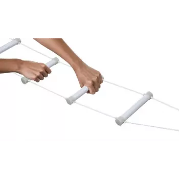 Rehabilitačný rebrík k posteli Qmed DRQM3G0AAXXXP, 4 stupne, polyetylén, max. zaťaženie 90 kg, fluoreskujúci, šírka priečky 25 cm