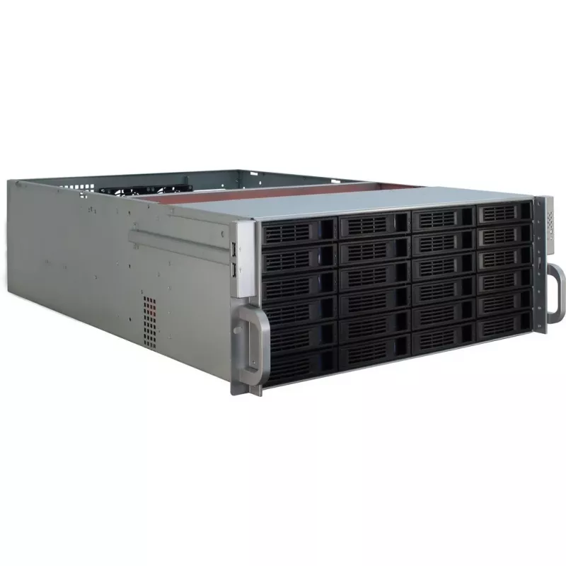 Serverová skriňa Inter-Tech 4U-4424 rack čierna, strieborná