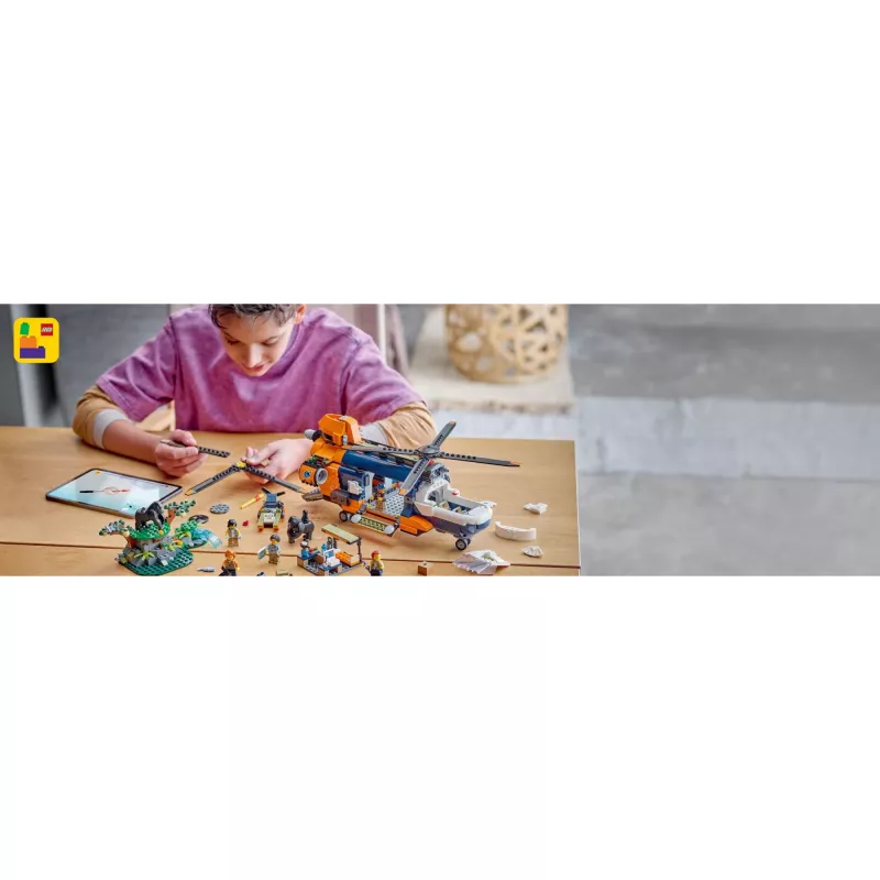 LEGO City 60437 Džungľový prieskumný vrtuľník v základnom tábore