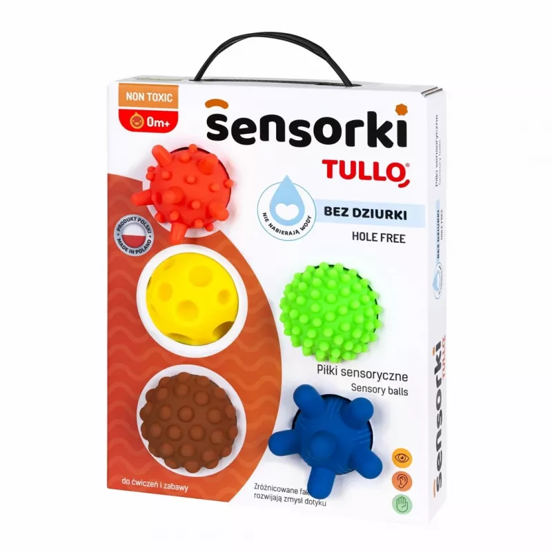 Senzorické lopty bez dierok TULLO 5 kusov