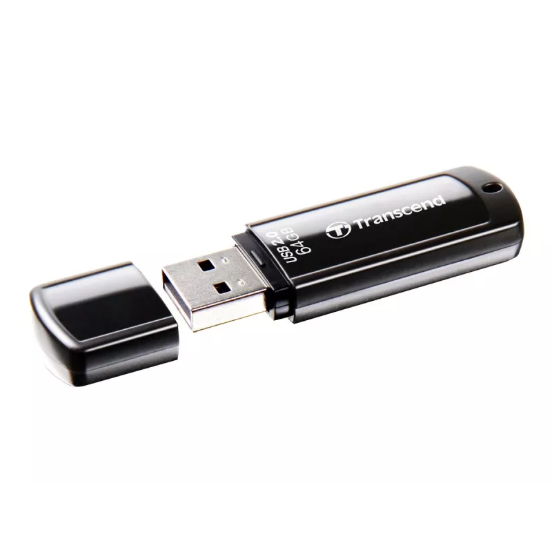 USB flash disk Transcend JetFlash 350 64GB, USB 2.0, čierny