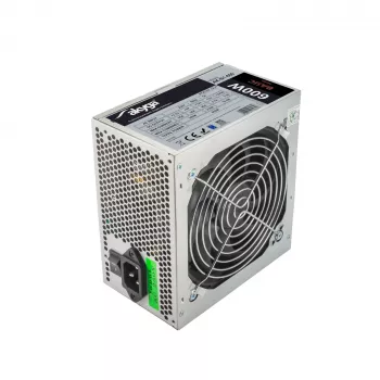Akyga Basic AK-B1-600 ATX napájací zdroj 600 W, 120 mm ventilátor, pasívne PFC, sivá