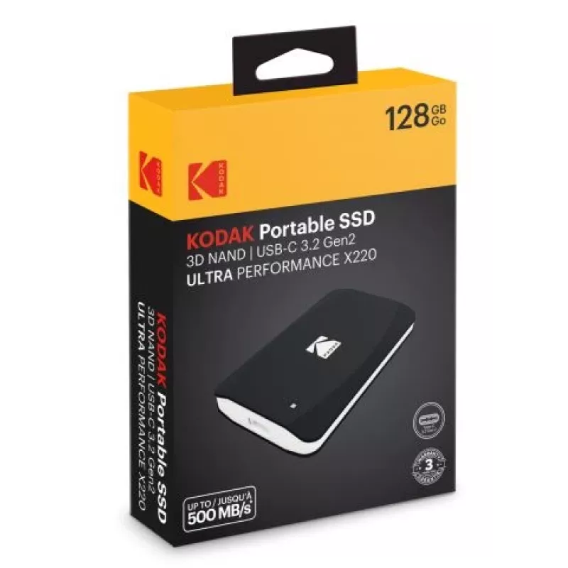 SSD disk Kodak 128 GB prenosný 2,5 palca 3.2 Gen2 X220
