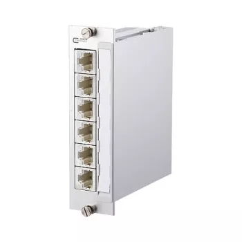 METZ CONNECT BTR E-DAT C6A 6x8 nadomietkový rozvádzač – modulárny vstup – eloxovaný hliník – 6 portov (130857C-E)
