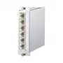 METZ CONNECT BTR E-DAT C6A 6x8 nadomietkový rozvádzač – modulárny vstup – eloxovaný hliník – 6 portov (130857C-E)