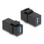 DeLOCK Keystone modul USB 3.0 A zásuvka na A zásuvku čierny 1:1