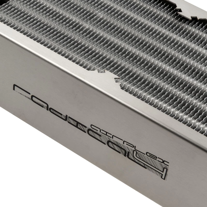 Radiátor Aqua-Computer airplex radical 4/480 — hliník/meď/nerez, 520×140×73 mm