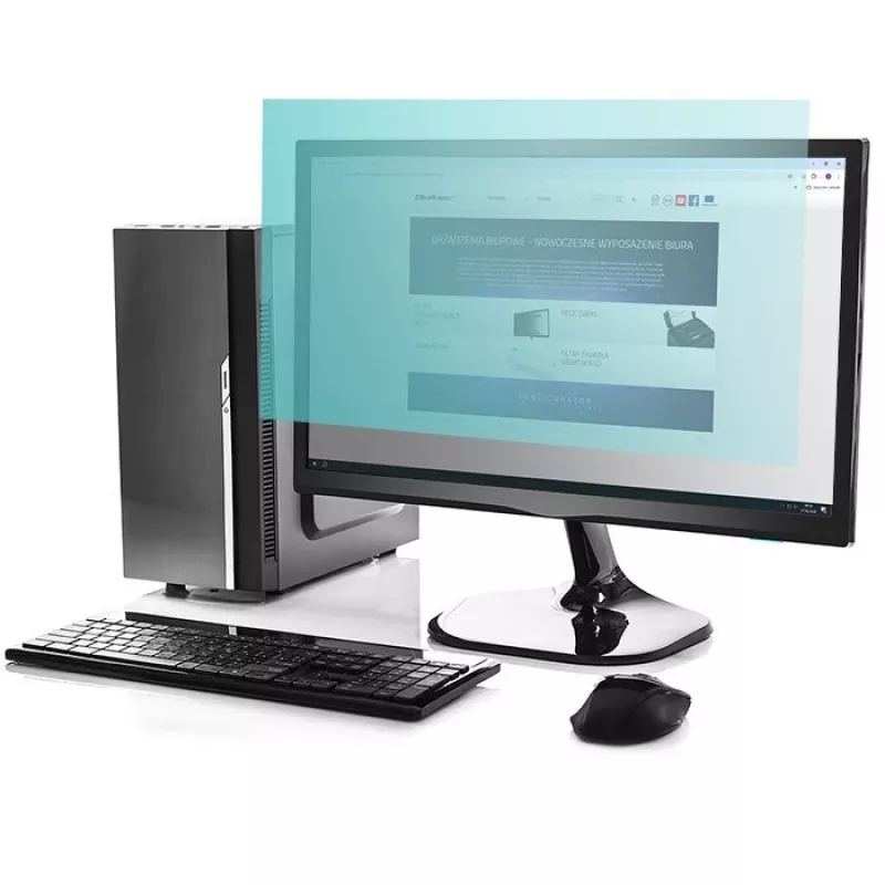 Qoltec 51049 filter modrého svetla 27 | 16:9 | ochrana očí | antireflexný