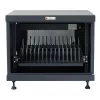 Rackový regál TECHLY 367652 organizér káblov s 3M lepiacou páskou, oceľ, 550×550×410 mm, čierny