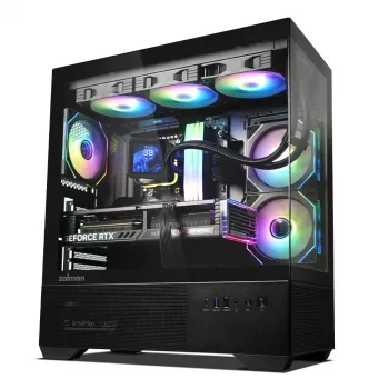 PC skriňa CHRONIX V2 Mid Tower ARGB ventilátory x3 čierna