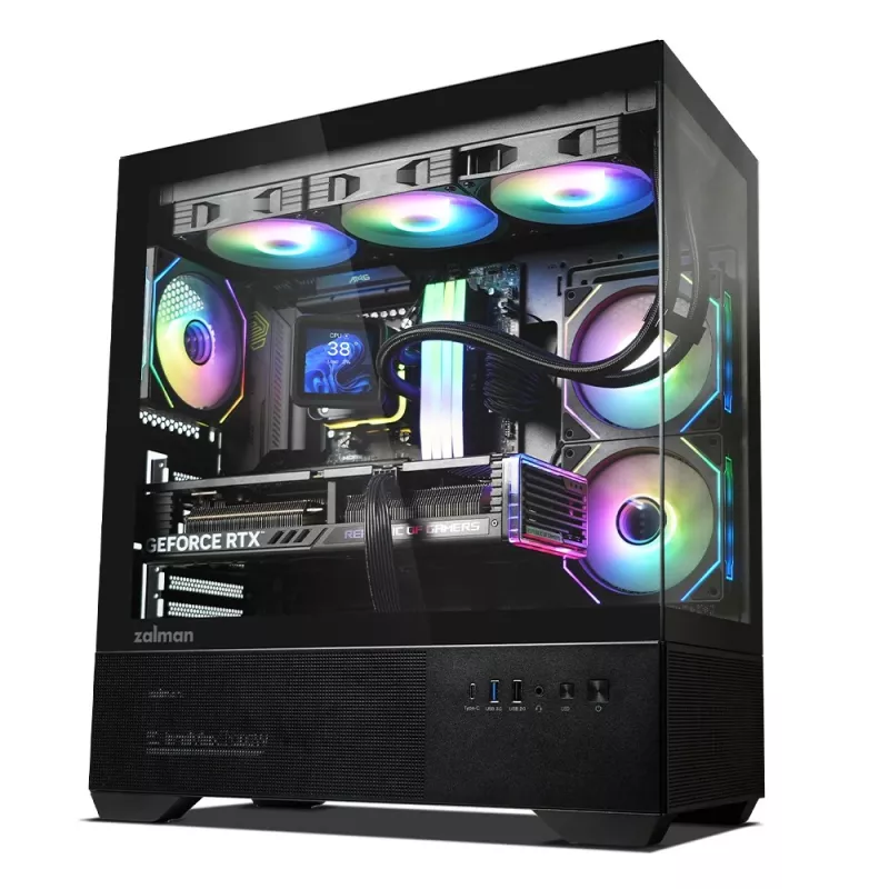 PC skriňa CHRONIX V2 Mid Tower ARGB ventilátory x3 čierna