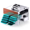 Micro-Tower počítačová skriňa Jonsbo N4 BIELA Mini-ITX s tvrdeným sklom