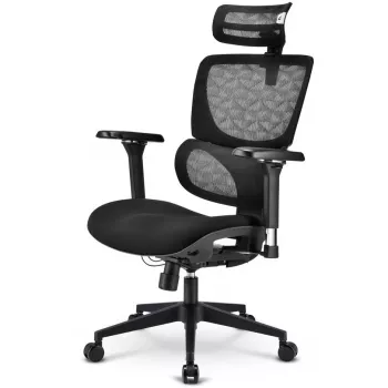 Kancelárska stolička Sharkoon OfficePal C40 — čierna, ergonomický dizajn, výškovo nastaviteľná