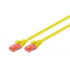 Sieťový kábel Digitus CAT 6 U/UTP RJ-45 10 m žltý