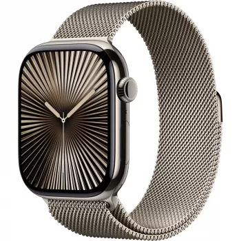 Apple Watch 10 46mm GPS+4G Titanium Milanaise M/L natural