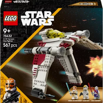 LEGO Star Wars V-19 Torrent Fighter 75432 stavebnica — 567 dielov, 3 minifigúrky, výstavný a hrací model