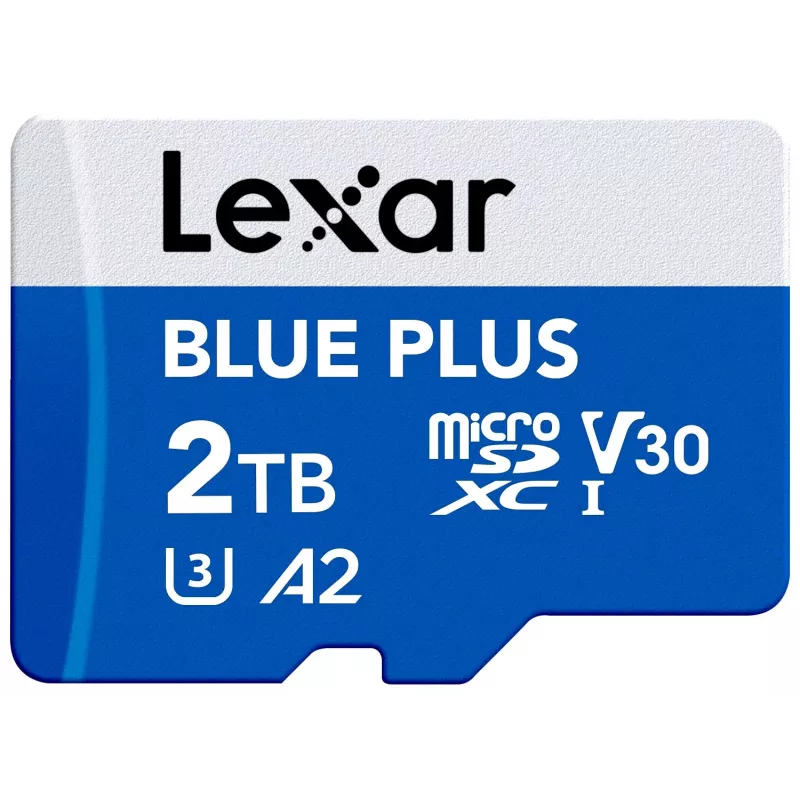 MicroSDXC pamäťová karta Lexar BLUE PLUS 2 TB UHS‑I, 170 MB/s, U3 V30, vodotesná