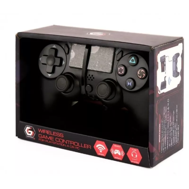 Herný ovládač GEMBIRD JPD-PS4BT-01-BK bezdrôtové vstupné zariadenie kompatibilné s PS4