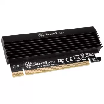 M.2 PCIe x4 adaptér s chladičom SILVERSTONE SST-ECM23 — M.2 NVMe na PCIe x4 (s aktívnym chladením)