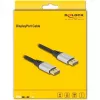 DeLOCK DisplayPort kábel 16K 60 Hz 2 m strieborný kov