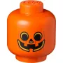 Úložná krabica Room Copenhagen LEGO Storage Head Pumpkin veľká oranžová/čierna