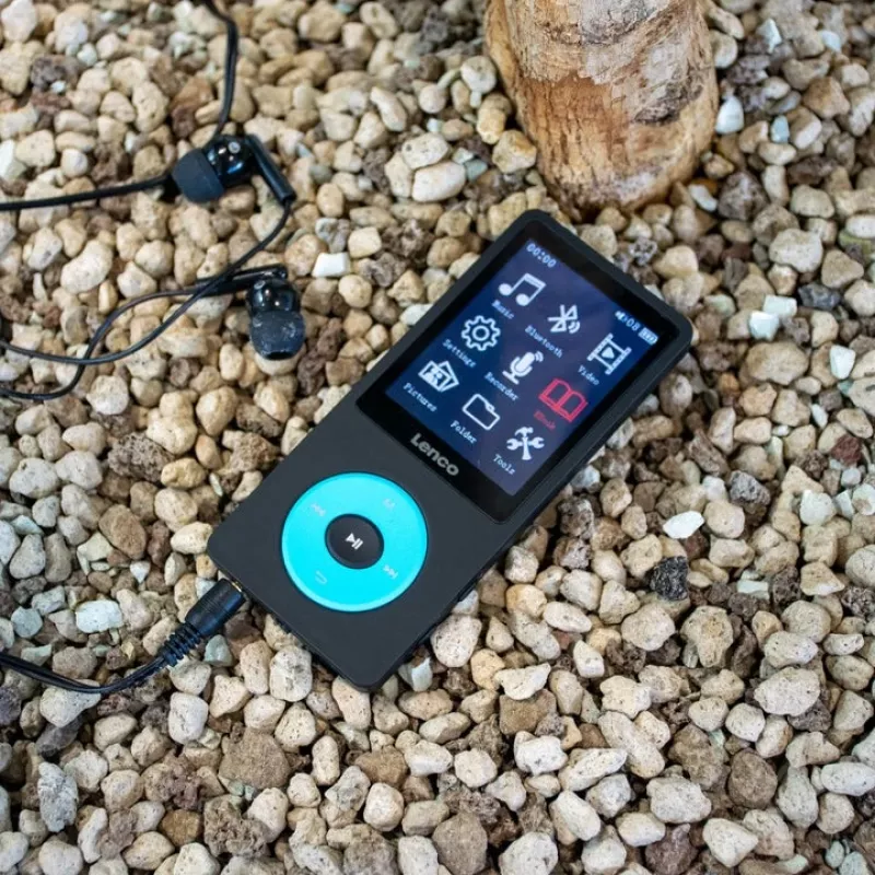 MP3 prehrávač Lenco Xemio-860BU 8 GB čierny modrý LCD 18h prehrávanie