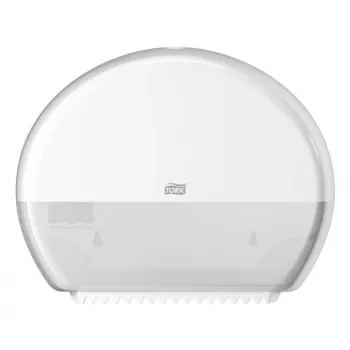 Dávkovač papierových utierok Tork Mini Jumbo Roll 132×345×275 mm, biely, MPN 555000
