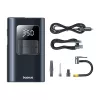Baseus PrimeTrip VA1 prenosný kompresor na pneumatiky, 75 W, 2v1 s baterkou a powerbankou 6000 mAh, čierny