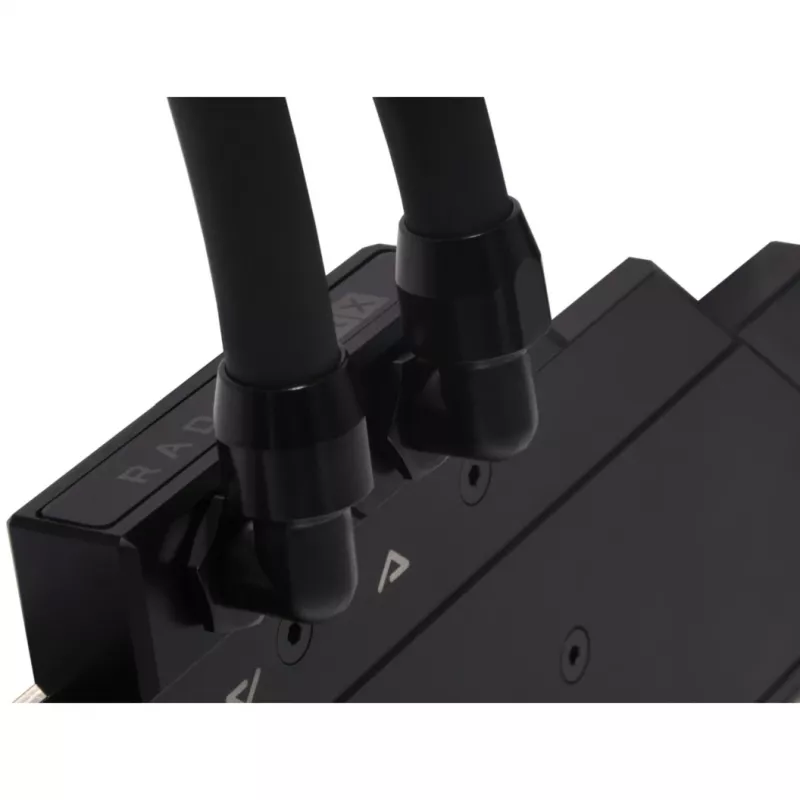 Alphacool HF skrutkovacia armatúra TPV kov - 90° otočná 12,7/7,6 mm - čierna (17455)