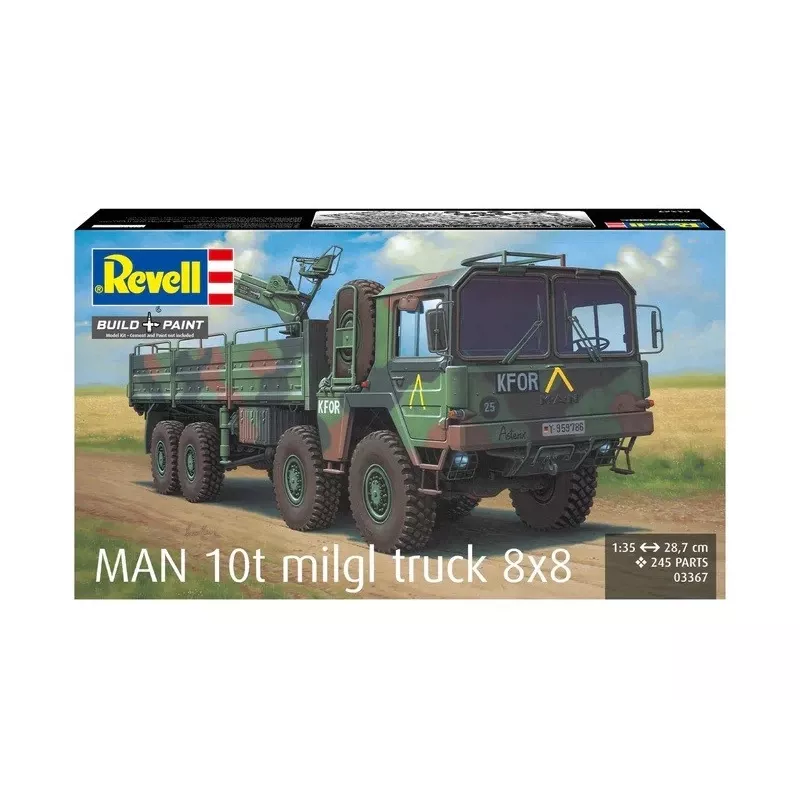 Plastový modelársky set REVELL Man 10T Milgl 8x8 LKW mierka 1/35