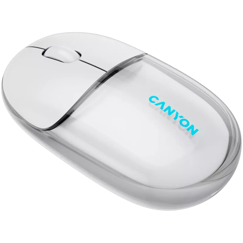 CANYON myš OnClick 24 BT/ bezdrôtová priehľadná/biela