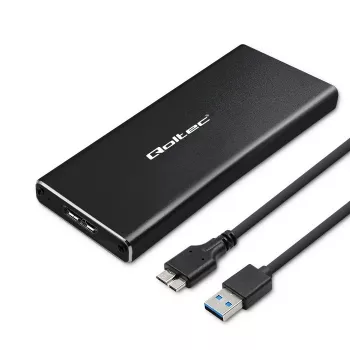 M.2 SATA SSD puzdro QOLTEC 51854 USB 3.0 bez nástrojov