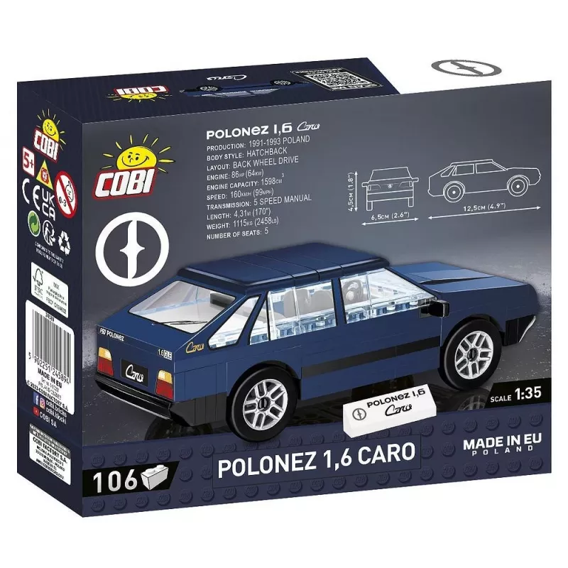 Cobi Polonez 1,6 Caro modelársky set – mierka/model neuvedené, plastová stavebnica, MPN 24589