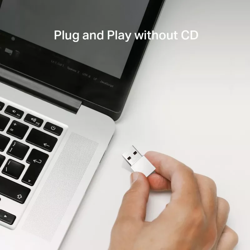 Sieťový USB adaptér MERCUSYS MA30N — dvojpásmové Wi-Fi (2,4/5 GHz), 400/867 Mbit/s, USB 2.0, interná anténa, biela