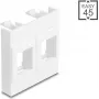Nástenný modulový rám DELOCK Easy 45, 2x keystone držiaky, 45×45 mm