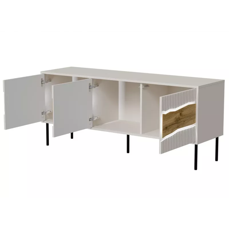 TV skrinka Cama INSERTO 3D 143,5x40x61,5 cashmere + LED