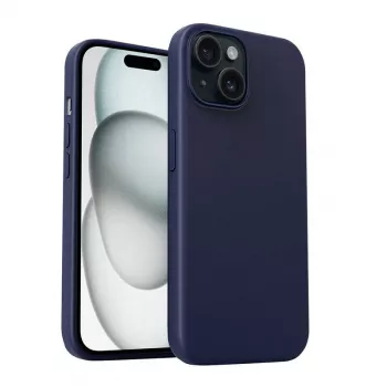 Ochranné puzdro Aukey PC-GJ10B pre iPhone 15 Plus, búrkovo modrá, štíhla ochrana hrán a zadnej strany