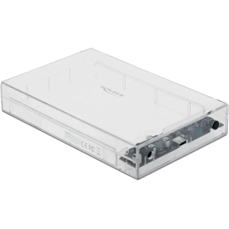 HDD/SSD puzdro DeLOCK 42623 transparentné 2,5/3,5 palca