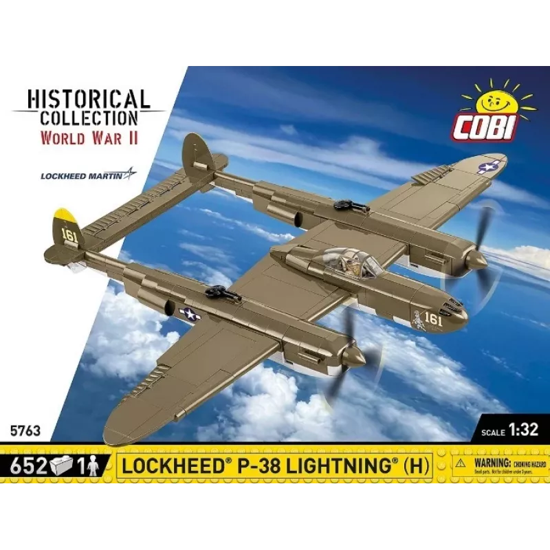 Cobi stavebnica Lockheed P-38H Lightning set 5763 — modelová stavebnica v mierke, zberateľský model lietadla