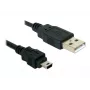 USB kábel DeLOCK 82252 USB 2.0 1,5 m USB A Mini-USB B čierny