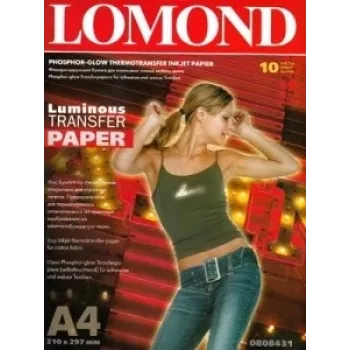 Lomond termotransferový atramentový papier A4, 10 listov, fluorescenčný