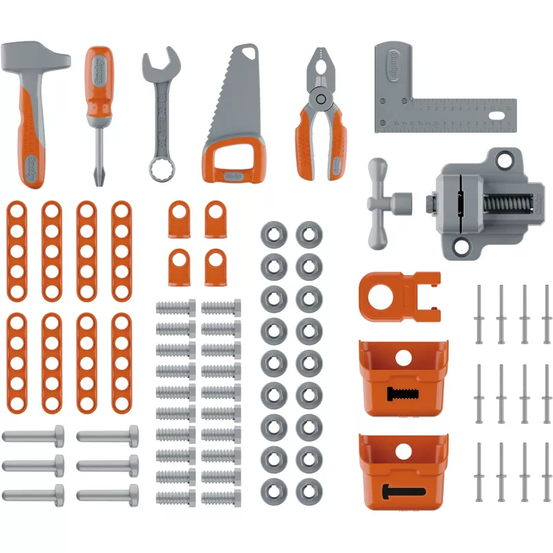 Detská hracia pracovná stolová súprava SMOBY Black & Decker model 2025 s nástrojmi a príslušenstvom
