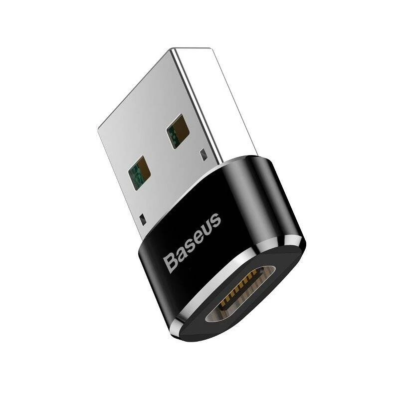 Baseus USB konektor samec na Type-C konektor samica adaptér konvertor čierny