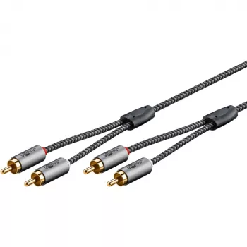 Goobay 65295. Konektor 1: 2 x RCA, konektor 1 pohlavie: samec, konektor 2: 2 x RCA, konektor 2 pohlavie: samec, materiál kábla: