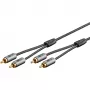 Goobay 65295. Konektor 1: 2 x RCA, konektor 1 pohlavie: samec, konektor 2: 2 x RCA, konektor 2 pohlavie: samec, materiál kábla: