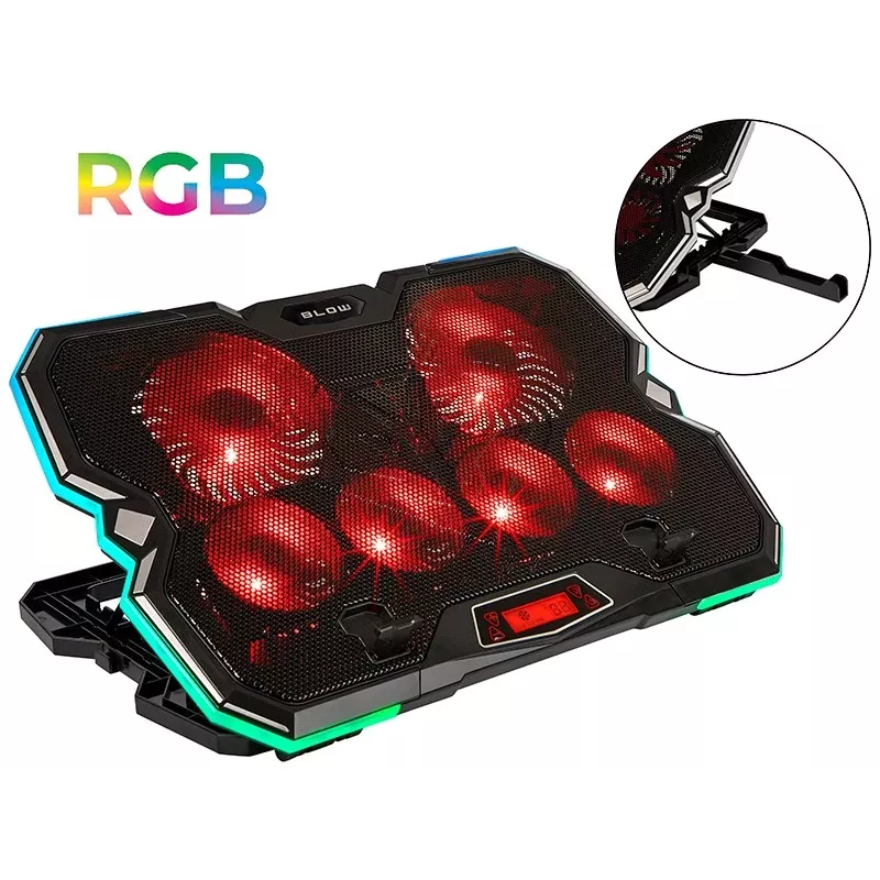6 FAN VORTEX RGB chladiaci podložka pod notebook