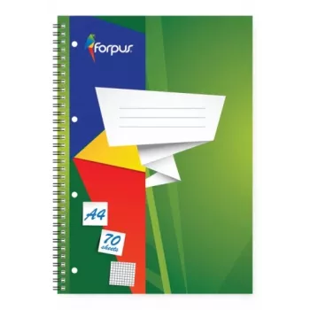 Špirálový blok Forpus, A4/70, štvorčekovaný, mäkká väzba 0722-003
