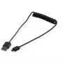 ROLINE USB 2.0 špirálový kábel - A - Micro B - ST/ST 1,0 m - tienený - USB 2.0 Type Micro B - 1 mm - špirálový kábel (11.02.8317)