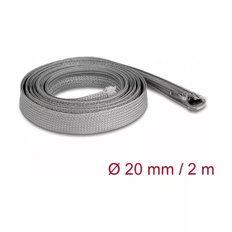 Ochranná hadica na káble DeLOCK 20830 sivá 1,5 cm